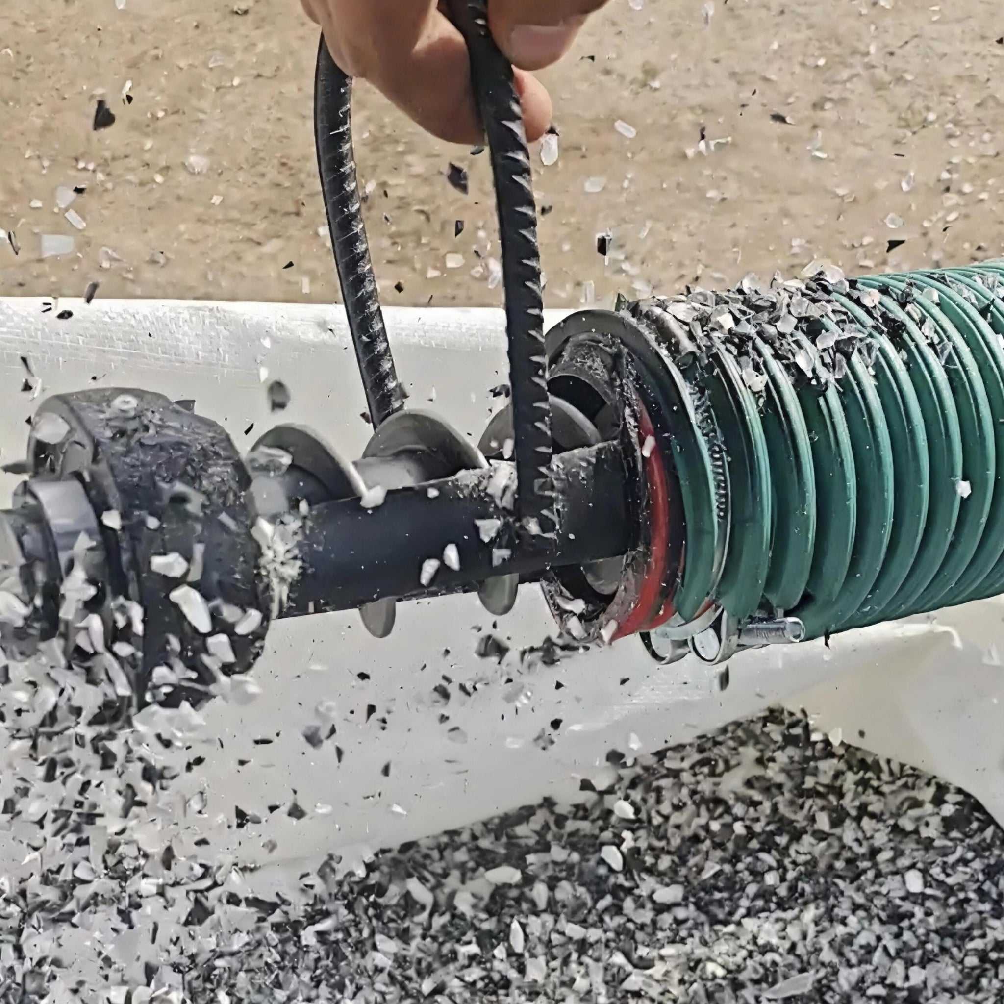 Flexible Förderschnecke mit 380‑V‑Motor