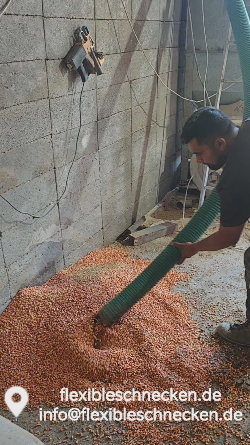 Flexible Förderschnecke mit 380‑V‑Motor - Für Getreide