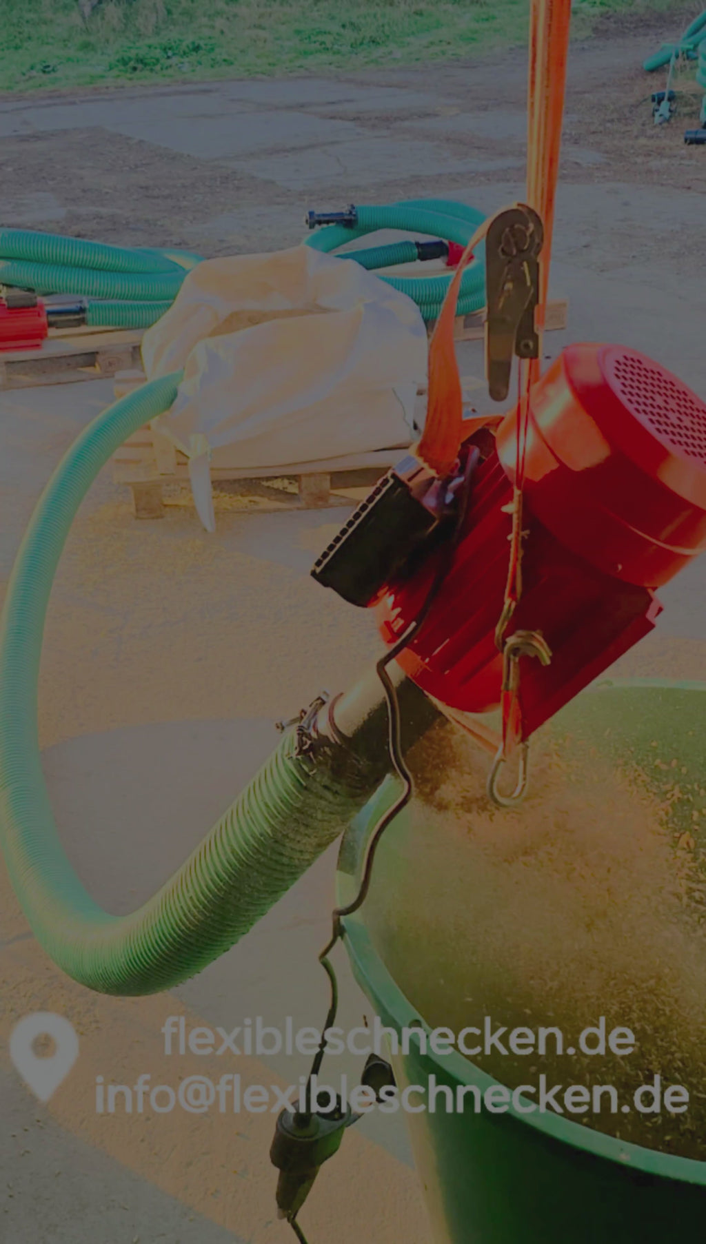 Förderschnecke mit 220-V-Motor - Flexible Schneckenförderer